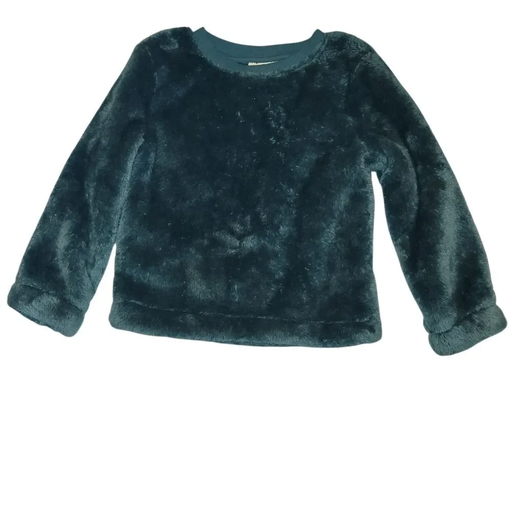 Cat & Jack Fuzzy Kids Pajama Set in Dark Blue